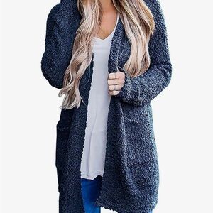 Women's Navy Blue Cardigan Sweater